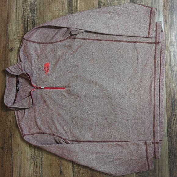 The North Face Men’s 1/4 Zip Sweater Fleece Size XL in Heathered Red - Picture 1 of 10